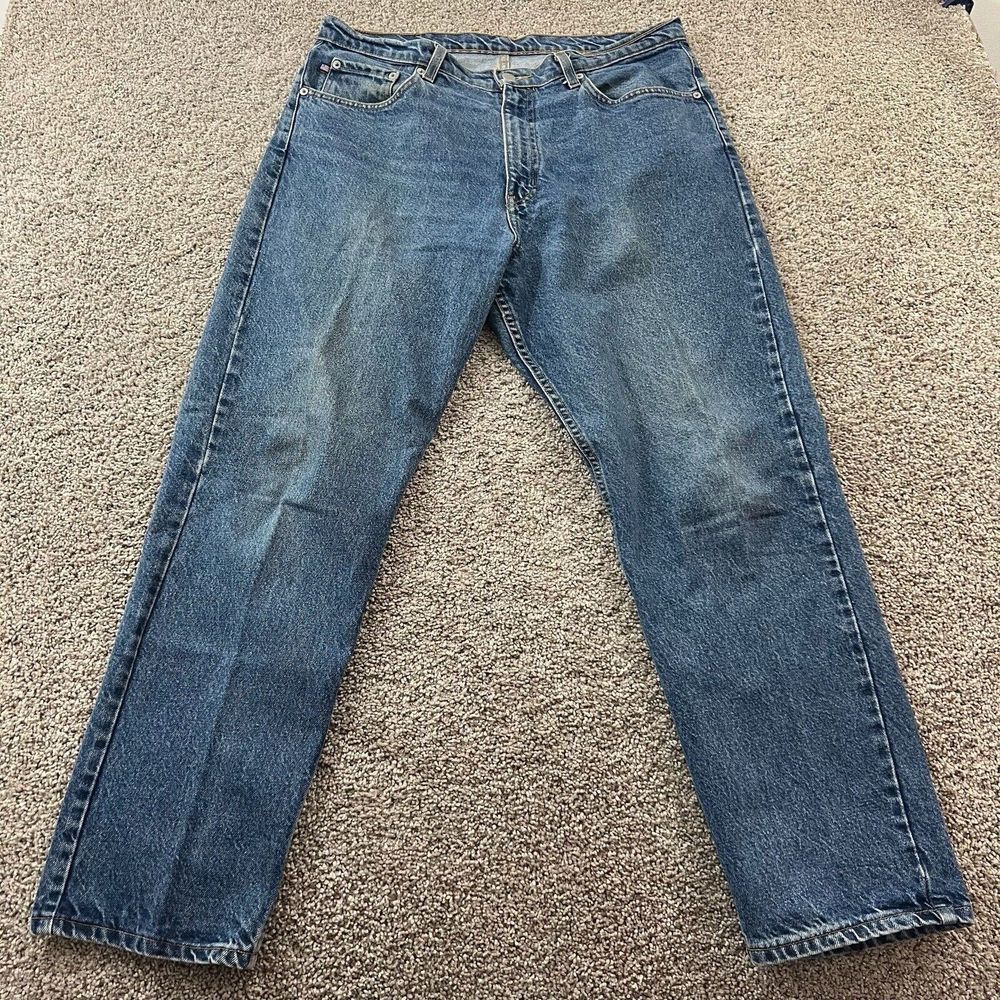 Vintage Polo Ralph Lauren Jeans‎ Mens 36 Blue Faded Relaxed Preppy 90s Y2K 35x30